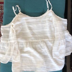 1. State cold shoulder peasant top.